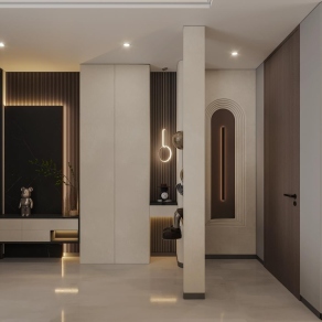 现代玄关3D模型下载